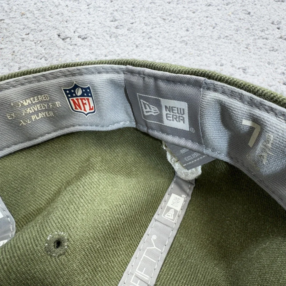 Atlanta Falcons‎ Hat Cap 7 3/4 Green Black Salute To Service Fitted NFL USA Flag